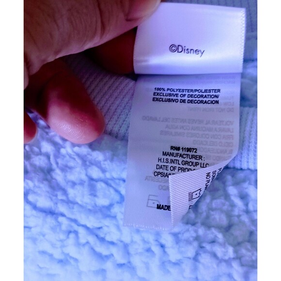 NWT Disney Stitch Blue Sherpa Pullover Top Girls 6-6X - Picture 5 of 5